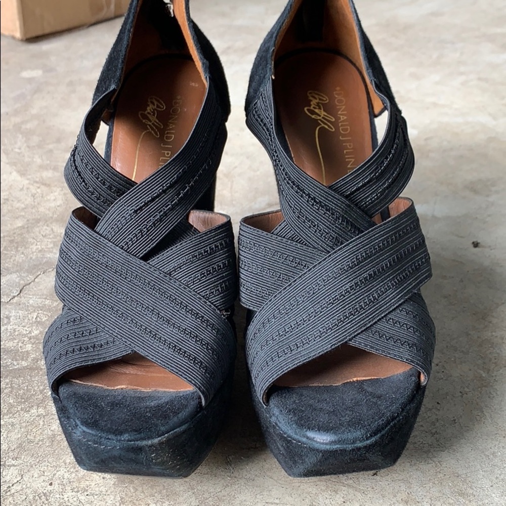 Donald Pliner Strappy Suede Wedges